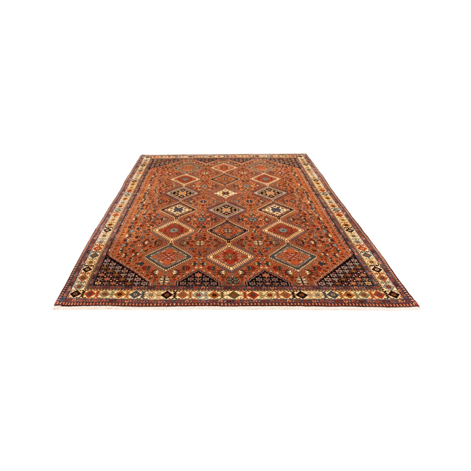 Tapis persan - Nomadic - 305 x 202 cm - terracotta