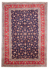Tapis persan - Keshan - 295 x 200 cm - bleu foncé