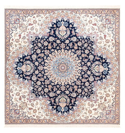 Tapis de Nain - 6La Tapis 212x212cm - Tapis persan - bleu foncé