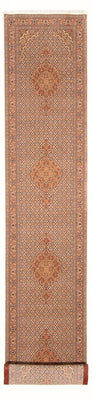 Tapis de couloir Tapis persan - Tabriz - Royal - 407 x 78 cm - beige