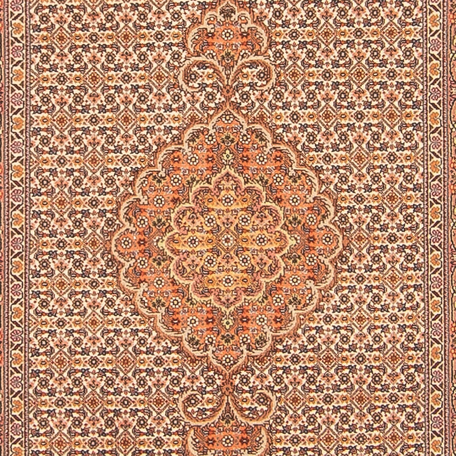Tapis de couloir Tapis persan - Tabriz - Royal - 407 x 78 cm - beige