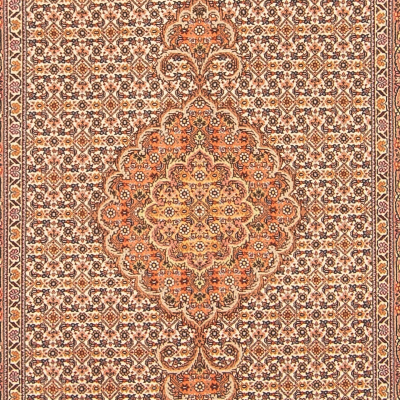 Tapis de couloir Tapis persan - Tabriz - Royal - 407 x 78 cm - beige