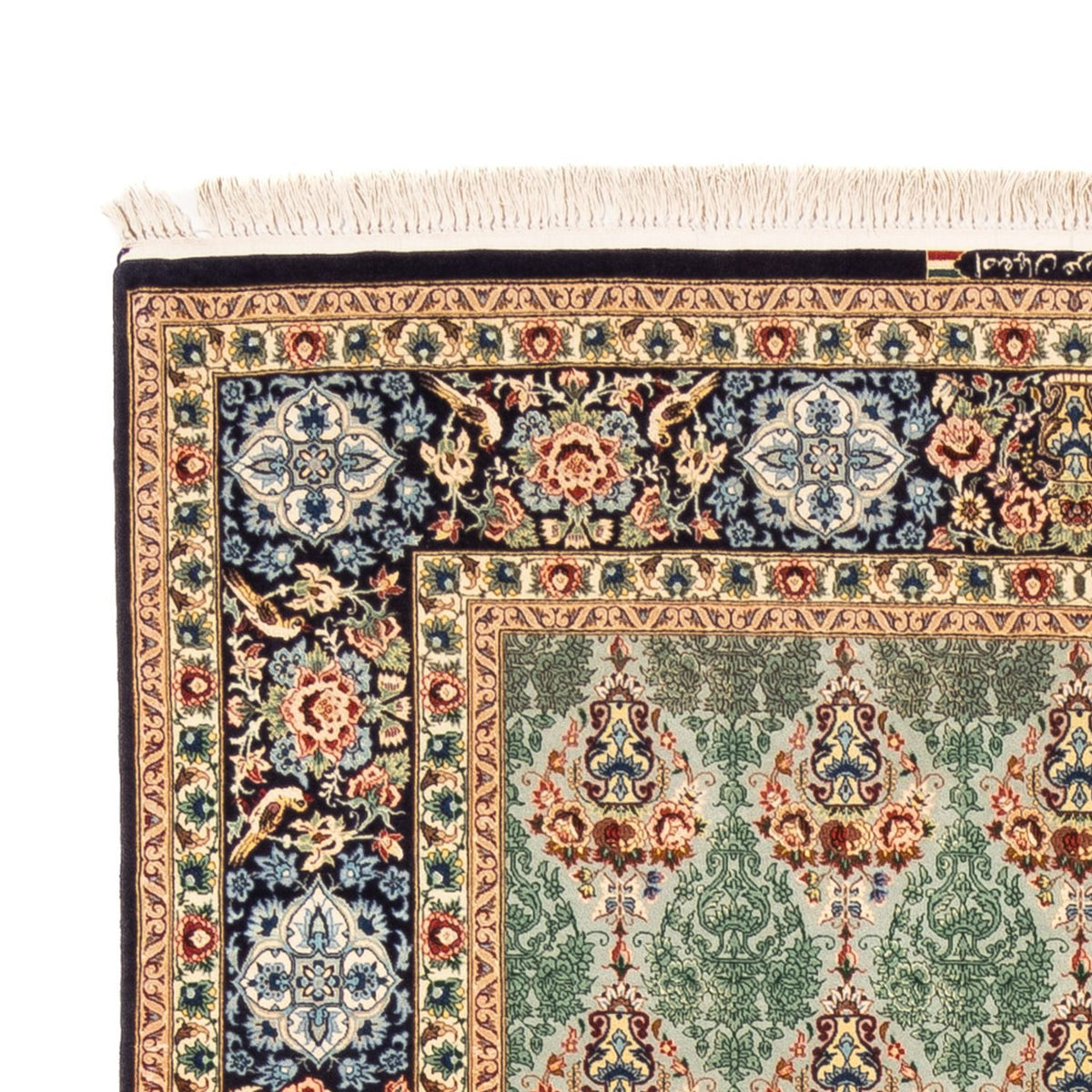 Tapis persan - Isfahan - Premium - 244 x 157 cm - vert