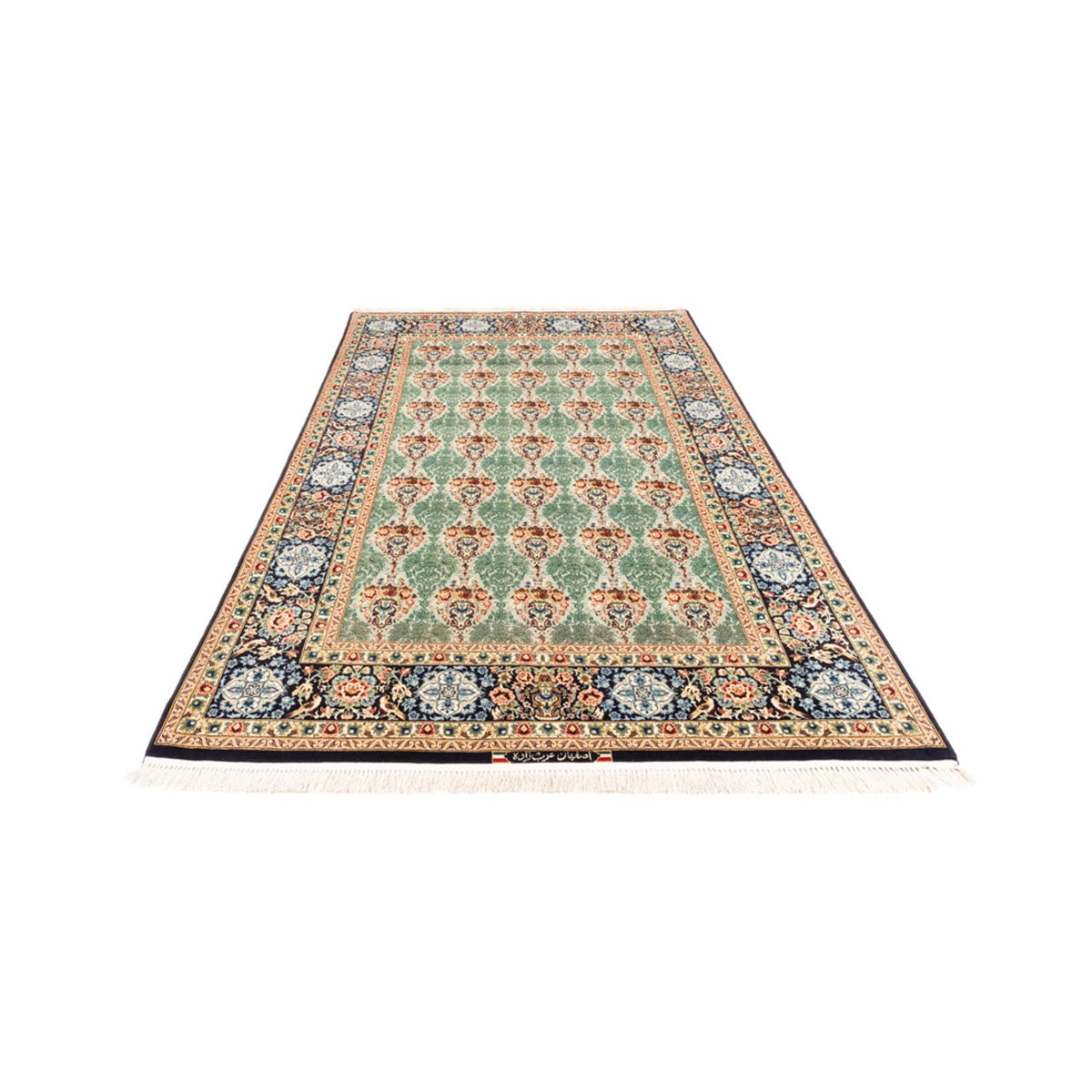 Tapis persan - Isfahan - Premium - 244 x 157 cm - vert