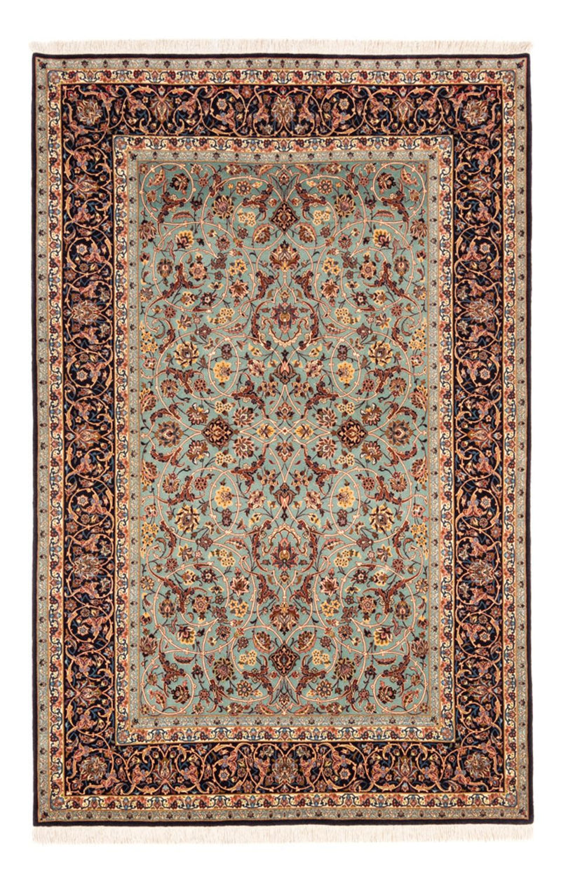 Tapis persan - Isfahan - Premium - 240 x 150 cm - vert
