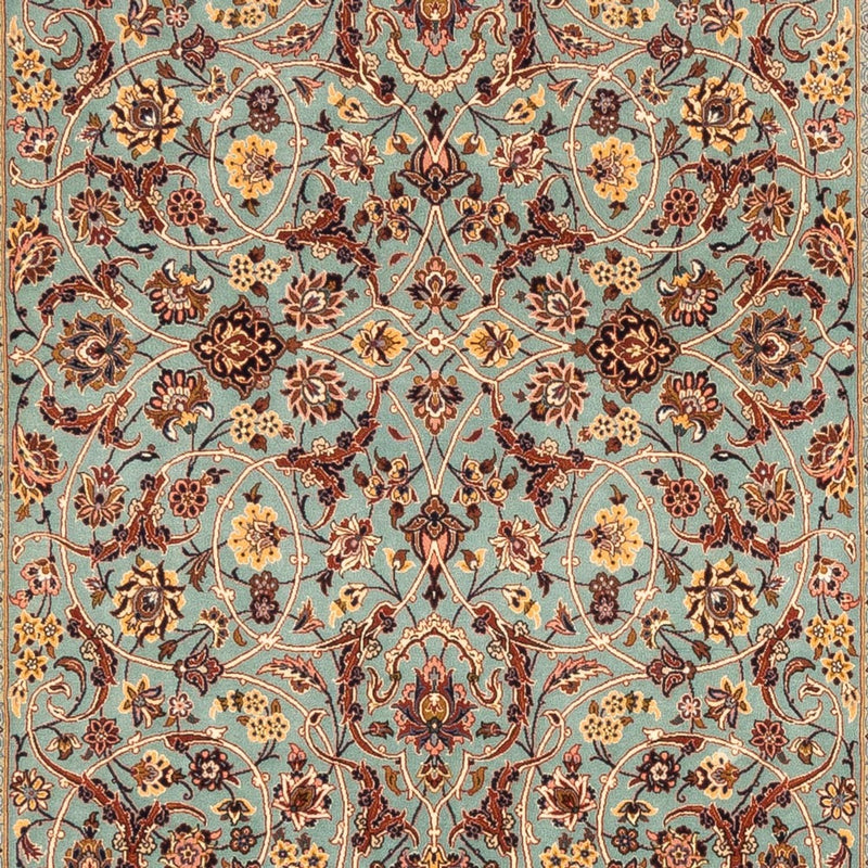 Tapis persan - Isfahan - Premium - 240 x 150 cm - vert