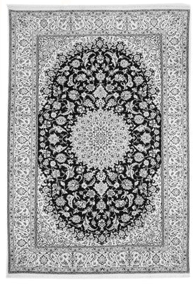 Tapis persan - Nain - 304 x 200 cm - bleu foncé