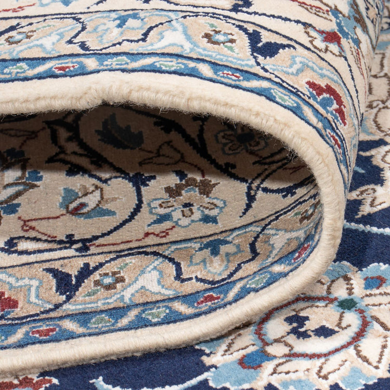 Tapis persan - Nain - 304 x 200 cm - bleu foncé