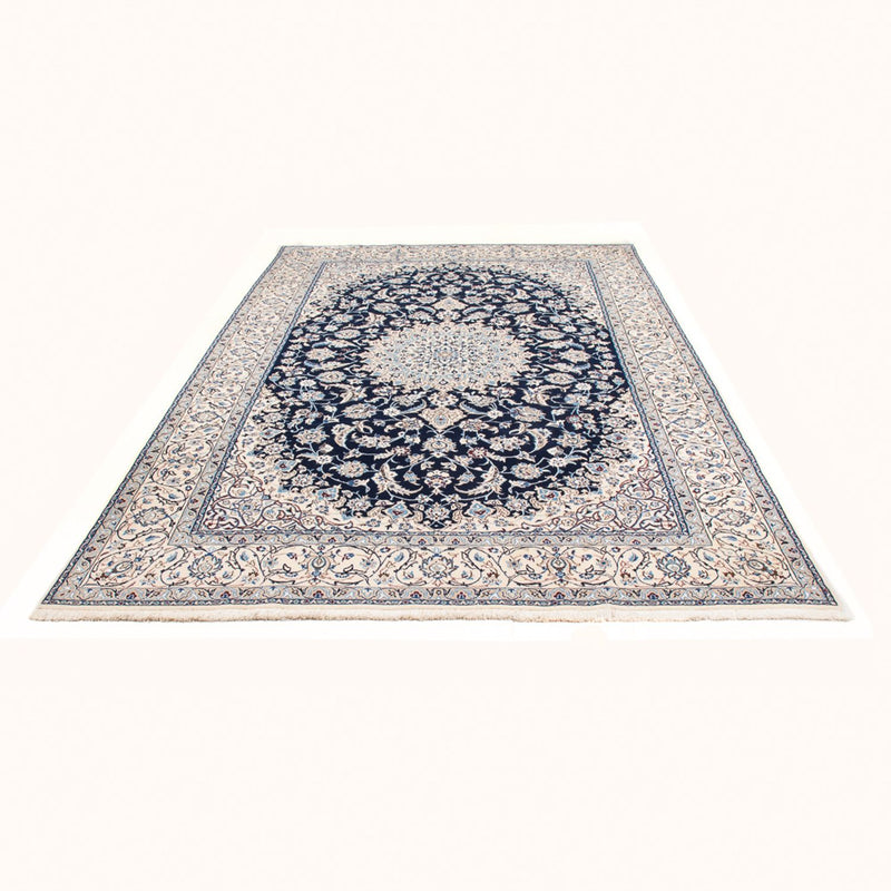 Tapis persan - Nain - 304 x 200 cm - bleu foncé