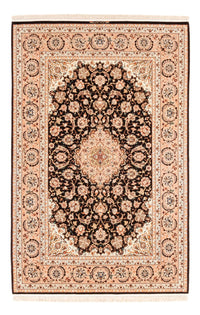 Tapis de couloir Tapis persan - Isfahan - Premium - 227 x 148 cm - bleu foncé