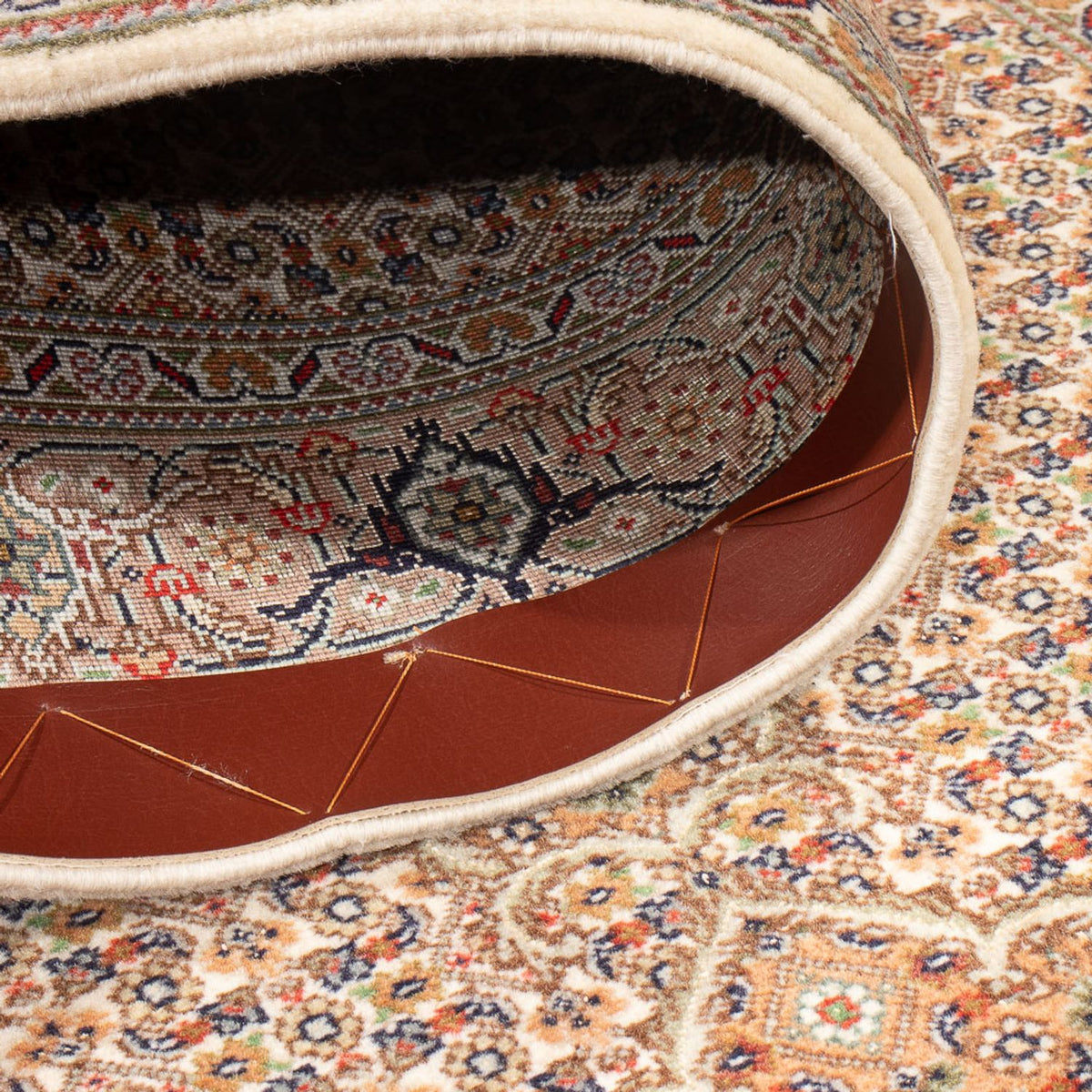 Tapis de couloir Tapis persan - Tabriz - Royal - 403 x 82 cm - beige