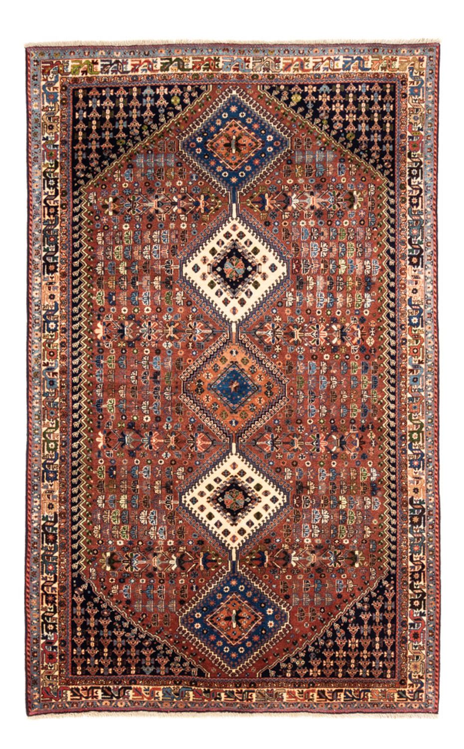 Tapis de couloir Tapis persan - Nomadic - 230 x 146 cm - rouge
