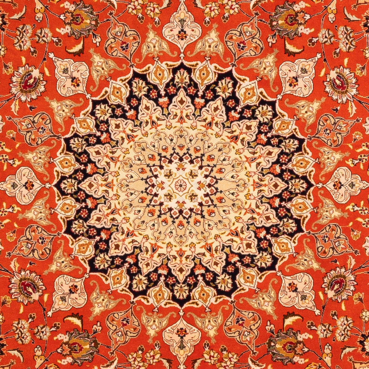 Tapis persan - Tabriz carré  - 253 x 249 cm - orange