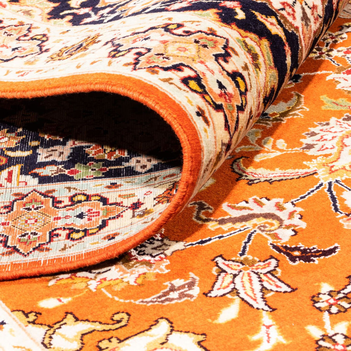 Tapis persan - Tabriz carré  - 253 x 249 cm - orange