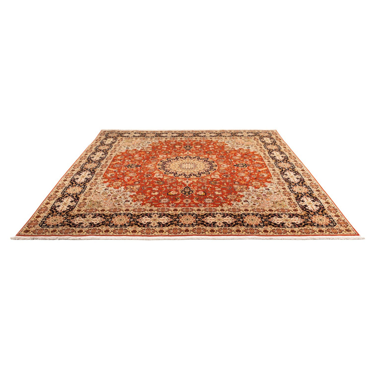 Tapis persan - Tabriz carré  - 253 x 249 cm - orange
