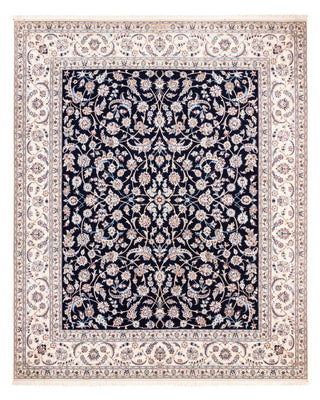 Tapis persan - Nain - Premium - 260 x 215 cm - bleu foncé