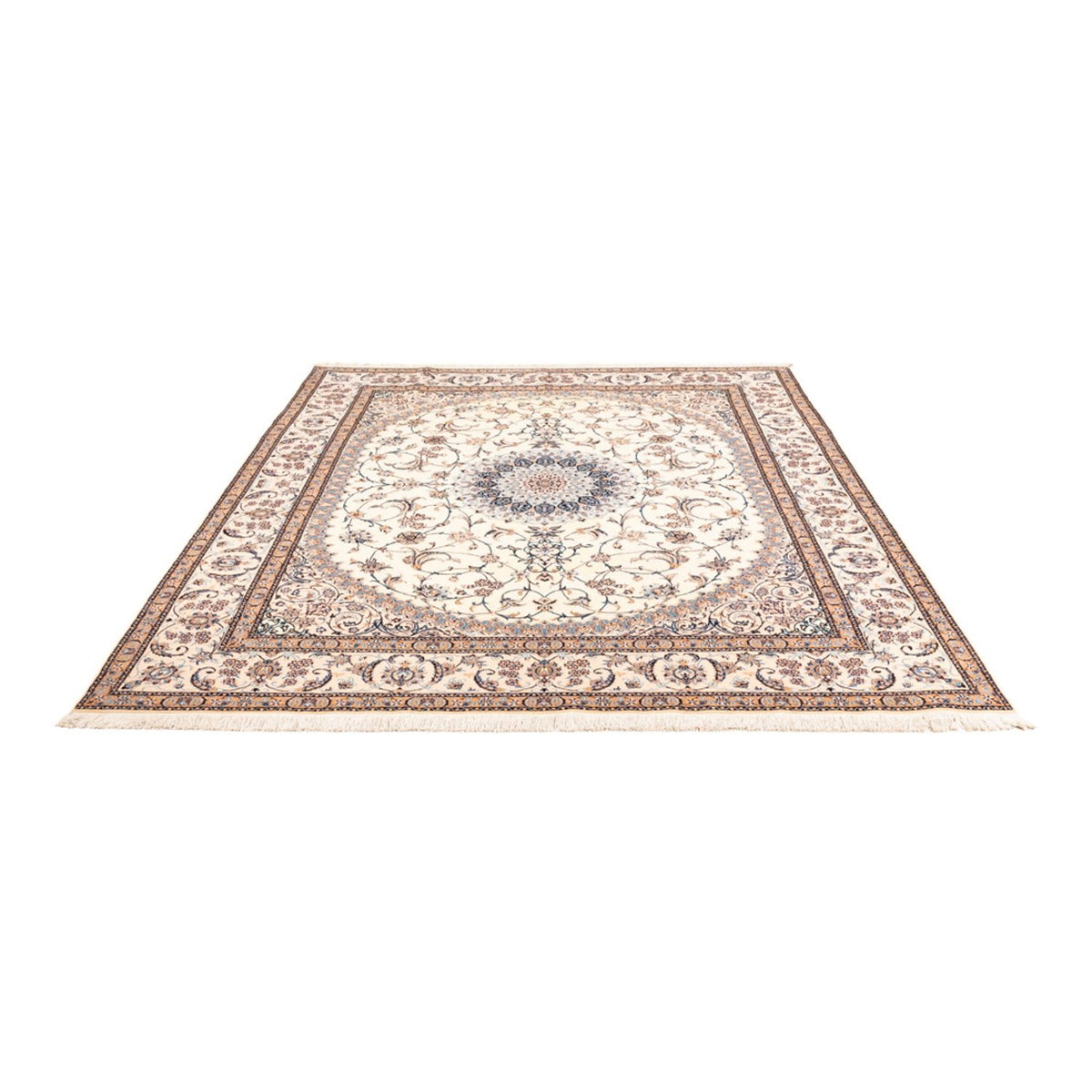 Tapis persan - Nain - Premium - 240 x 203 cm - crème