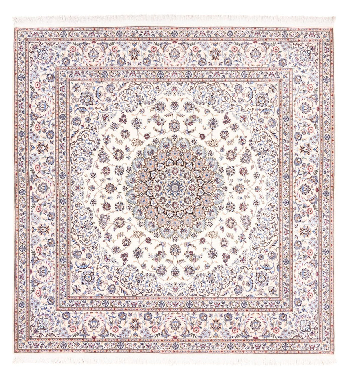 Tapis persan - Nain - Premium carré  - 203 x 201 cm - crème