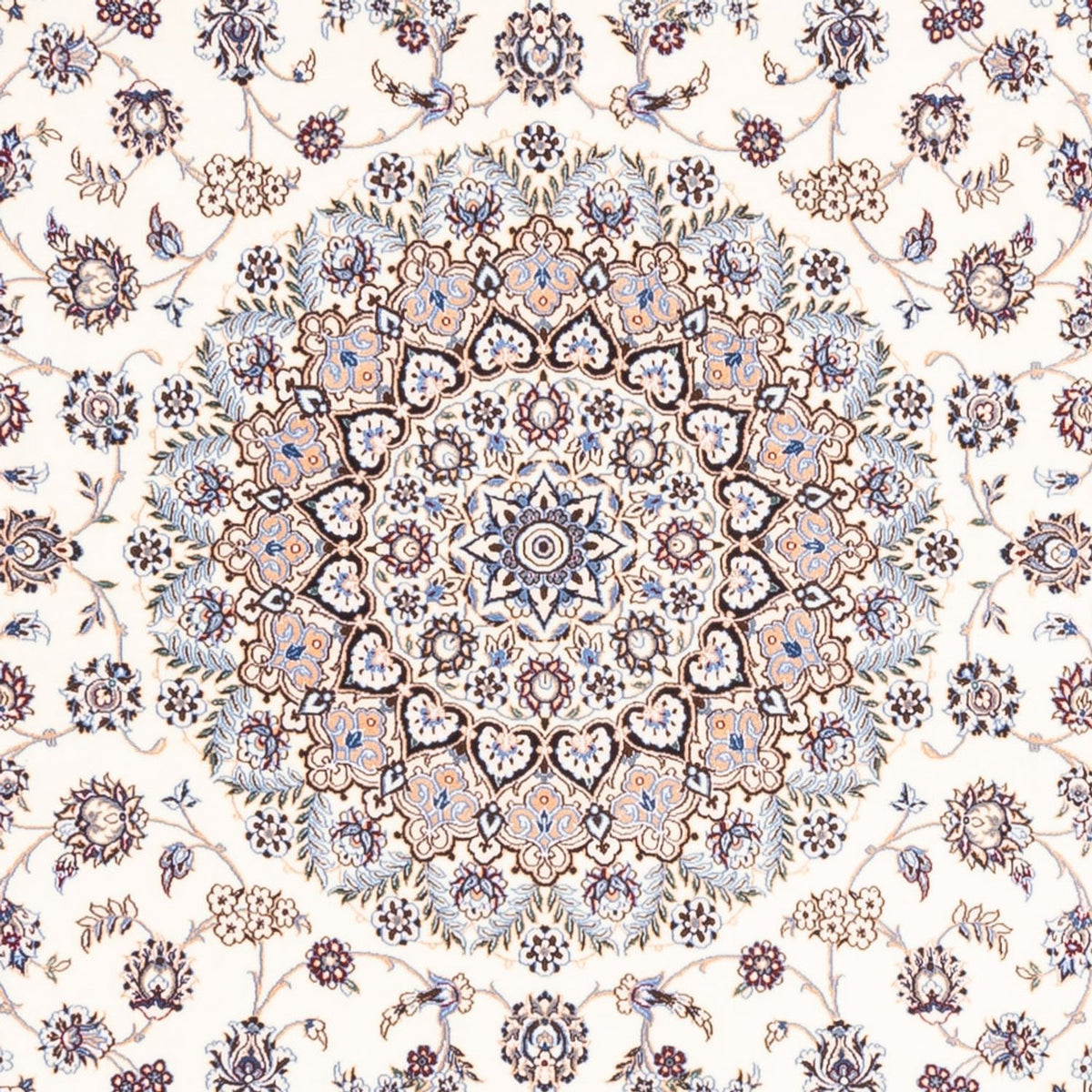 Tapis persan - Nain - Premium carré  - 203 x 201 cm - crème