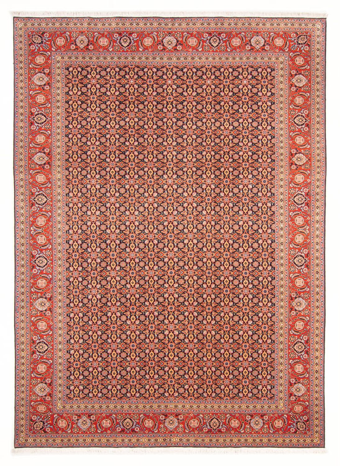 Tapis persan - Tabriz - Royal - 290 x 200 cm - bleu foncé