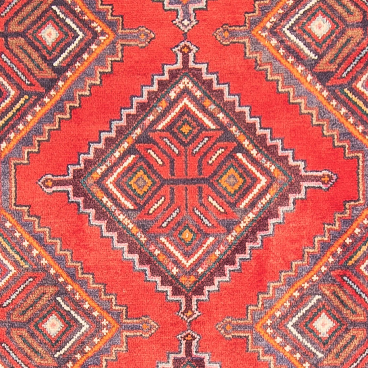 Tapis de couloir Tapis persan - Nomadic - 300 x 102 cm - rouge