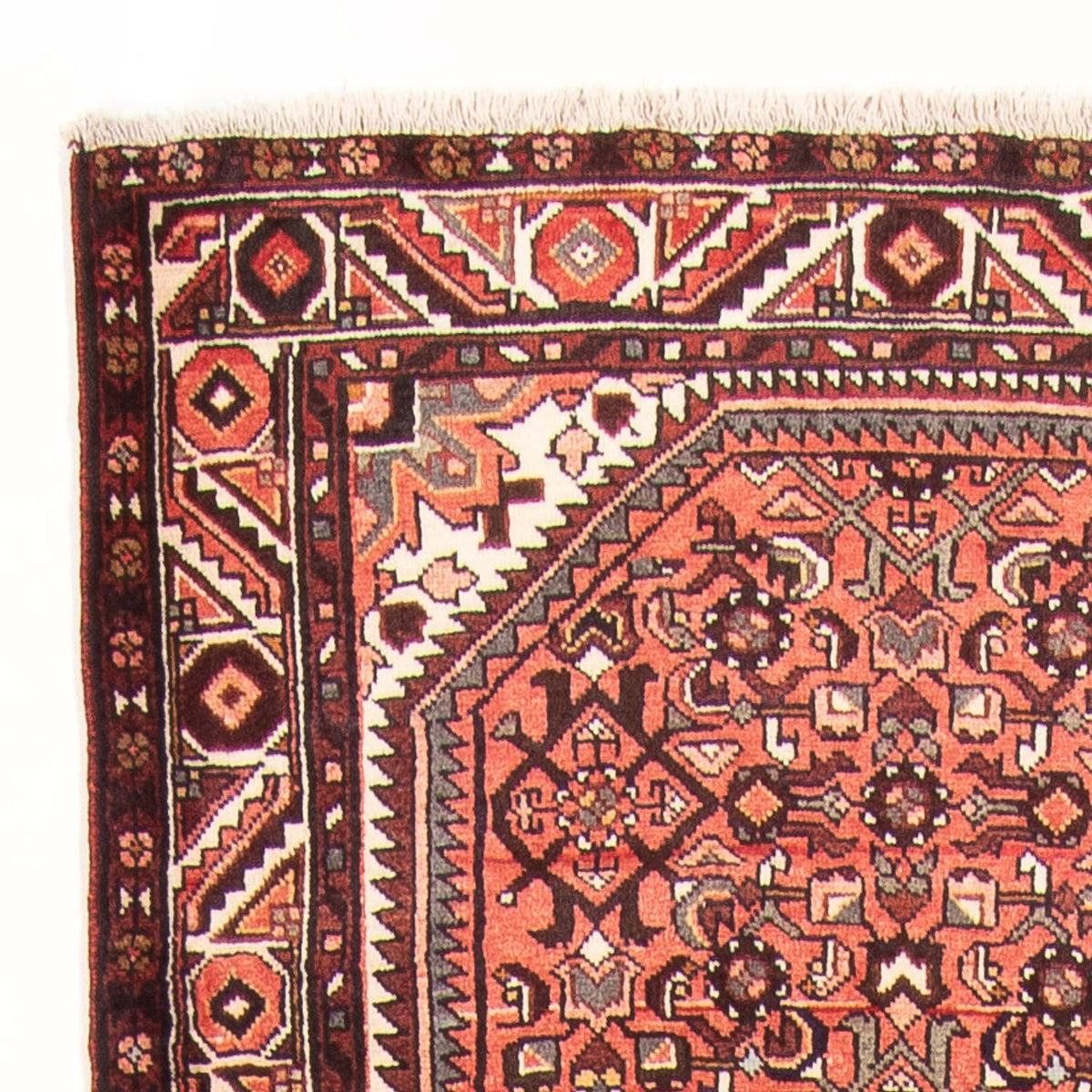 Tapis de couloir Tapis persan - Nomadic - 350 x 116 cm - rouge