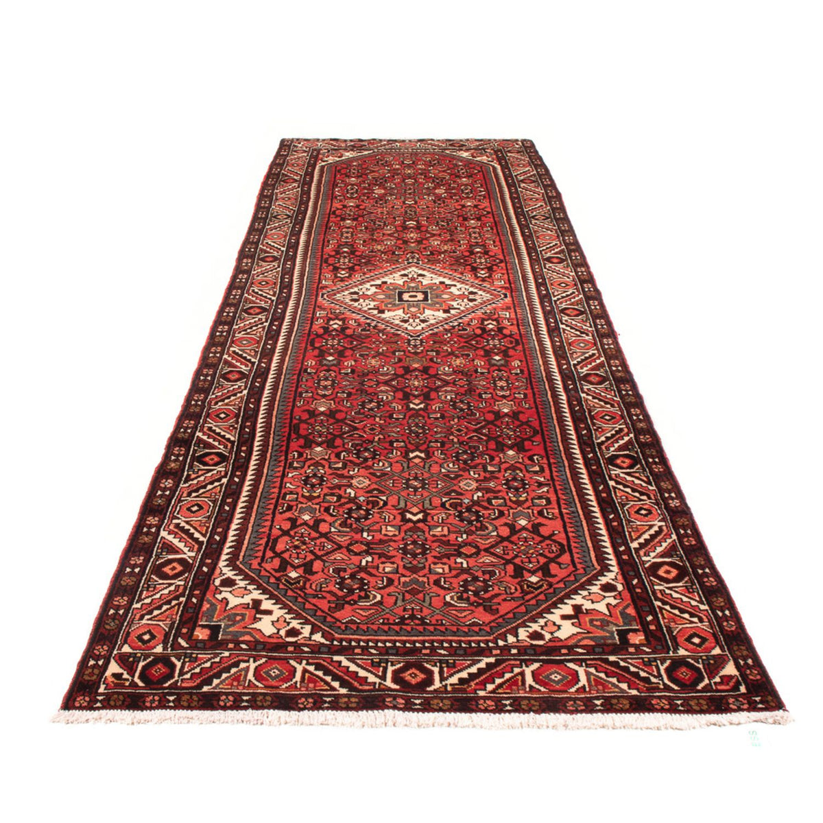 Tapis de couloir Tapis persan - Nomadic - 350 x 116 cm - rouge