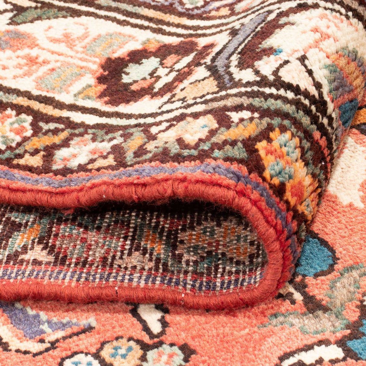 Tapis de couloir Tapis persan - Nomadic - 449 x 127 cm - rouge