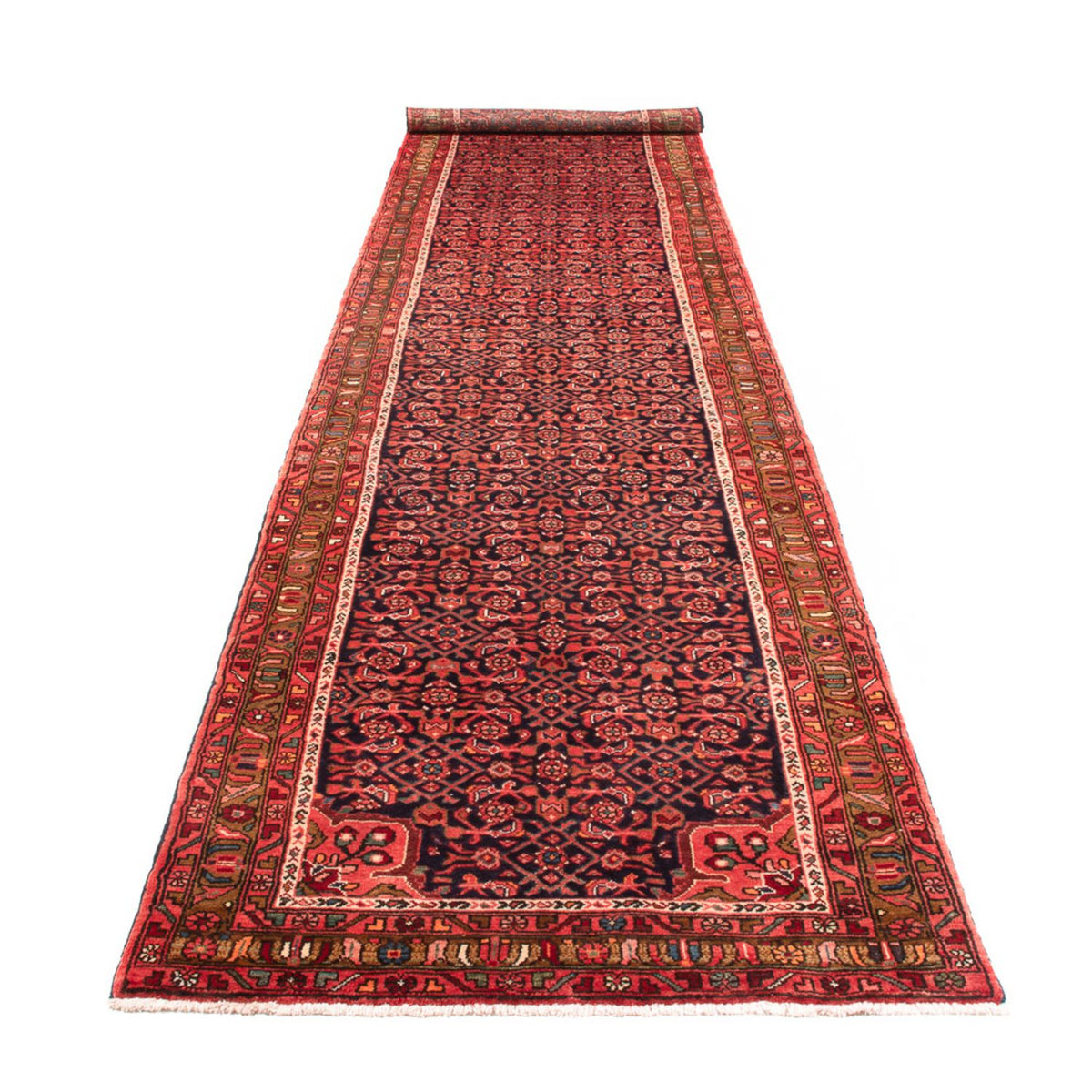 Tapis de couloir Tapis persan - Nomadic - 434 x 102 cm - bleu foncé