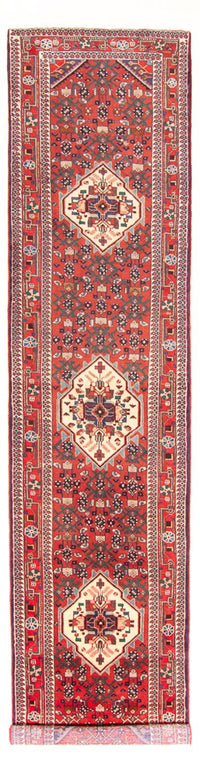 Tapis de couloir Tapis persan - Nomadic - 418 x 107 cm - rouge