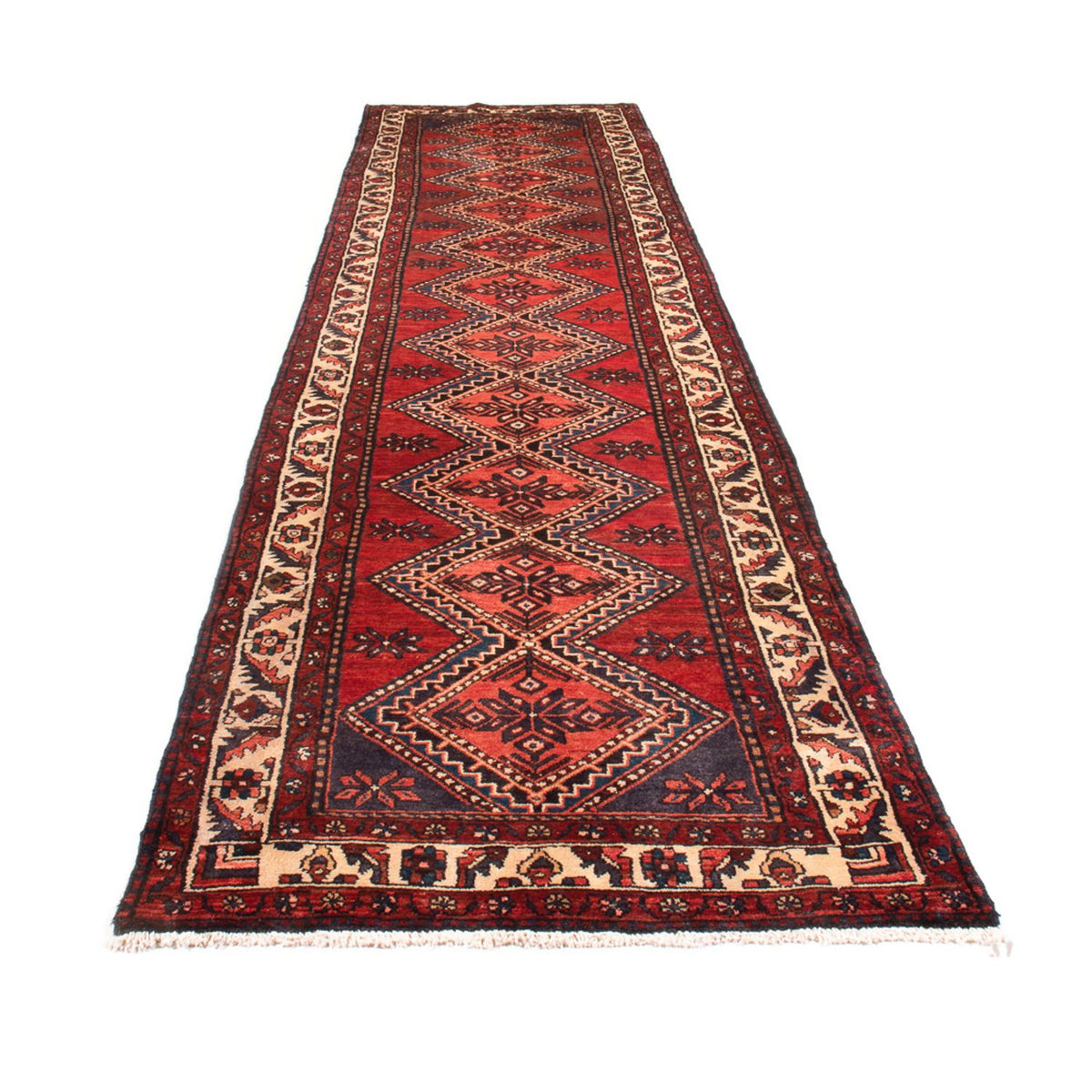 Tapis de couloir Tapis persan - Nomadic - 391 x 100 cm - rouge