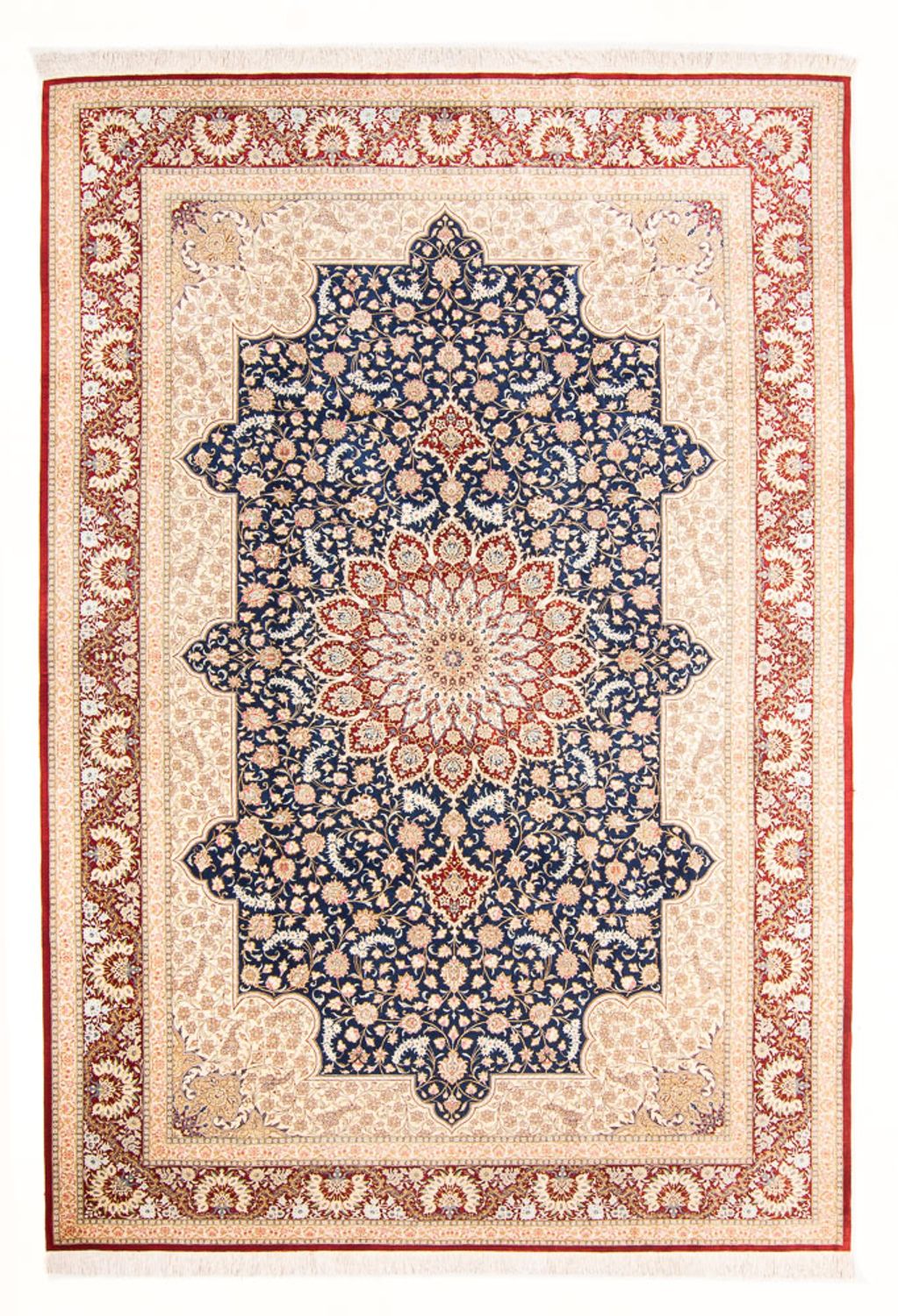 Tapis en soie - Ghom soie - Premium - 287 x 196 cm - bleu