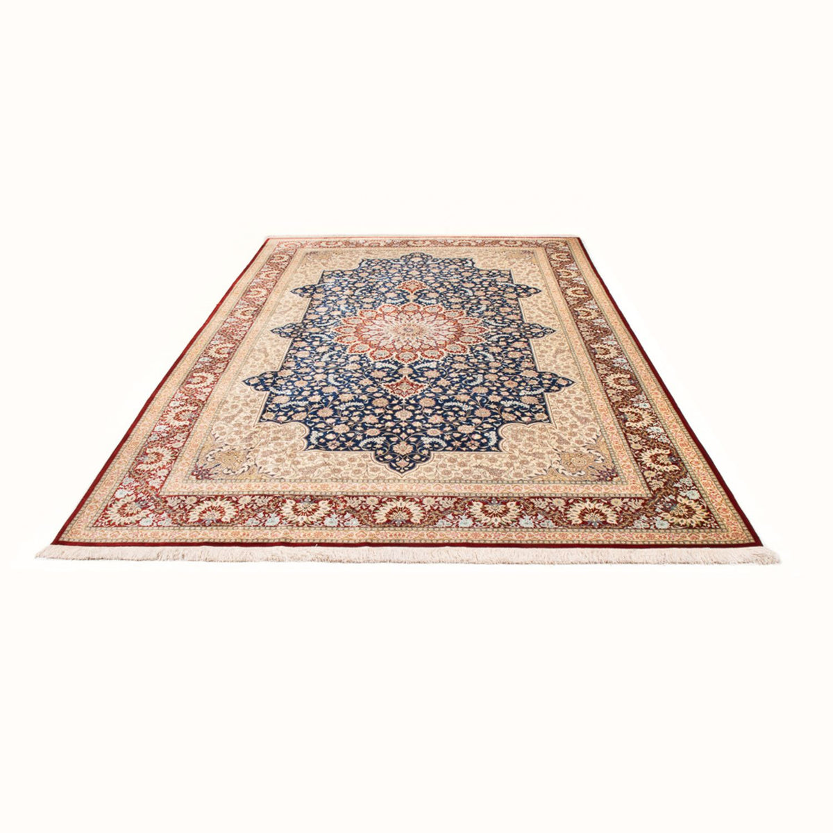 Tapis en soie - Ghom soie - Premium - 287 x 196 cm - bleu