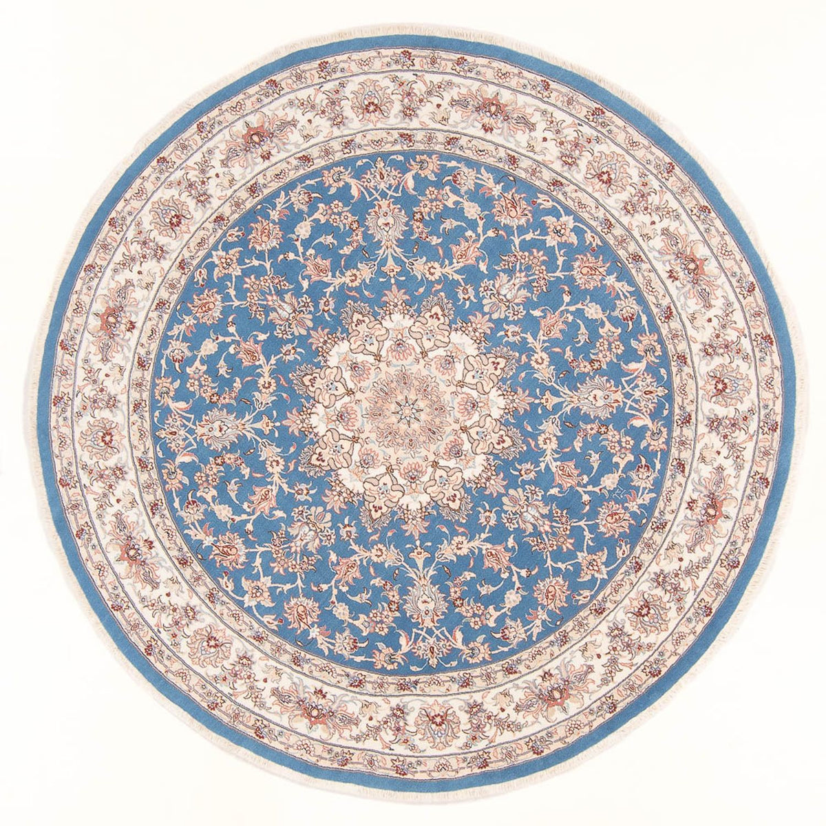 Tapis persan - Tabriz - Royal ronde  - 200 x 200 cm - bleu