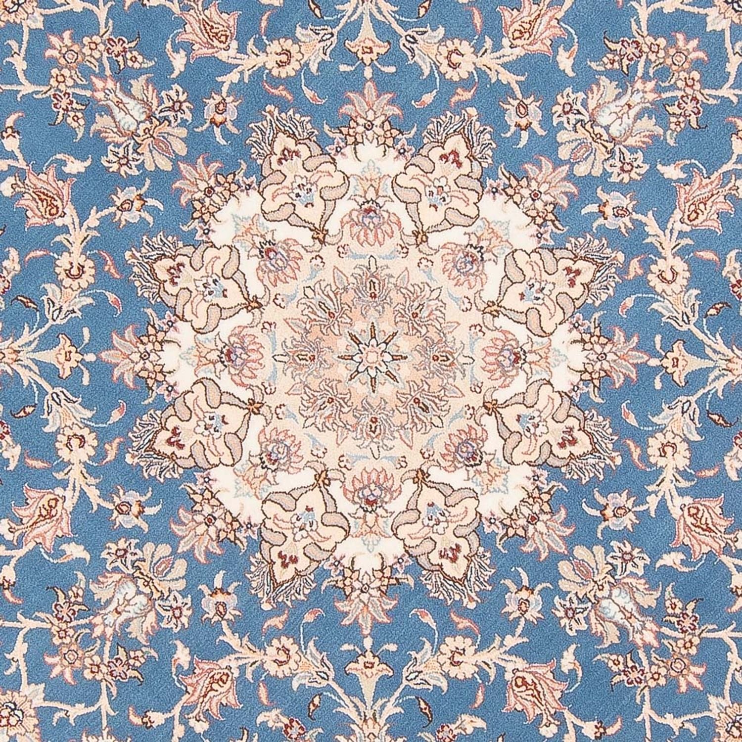 Tapis persan - Tabriz - Royal ronde  - 200 x 200 cm - bleu