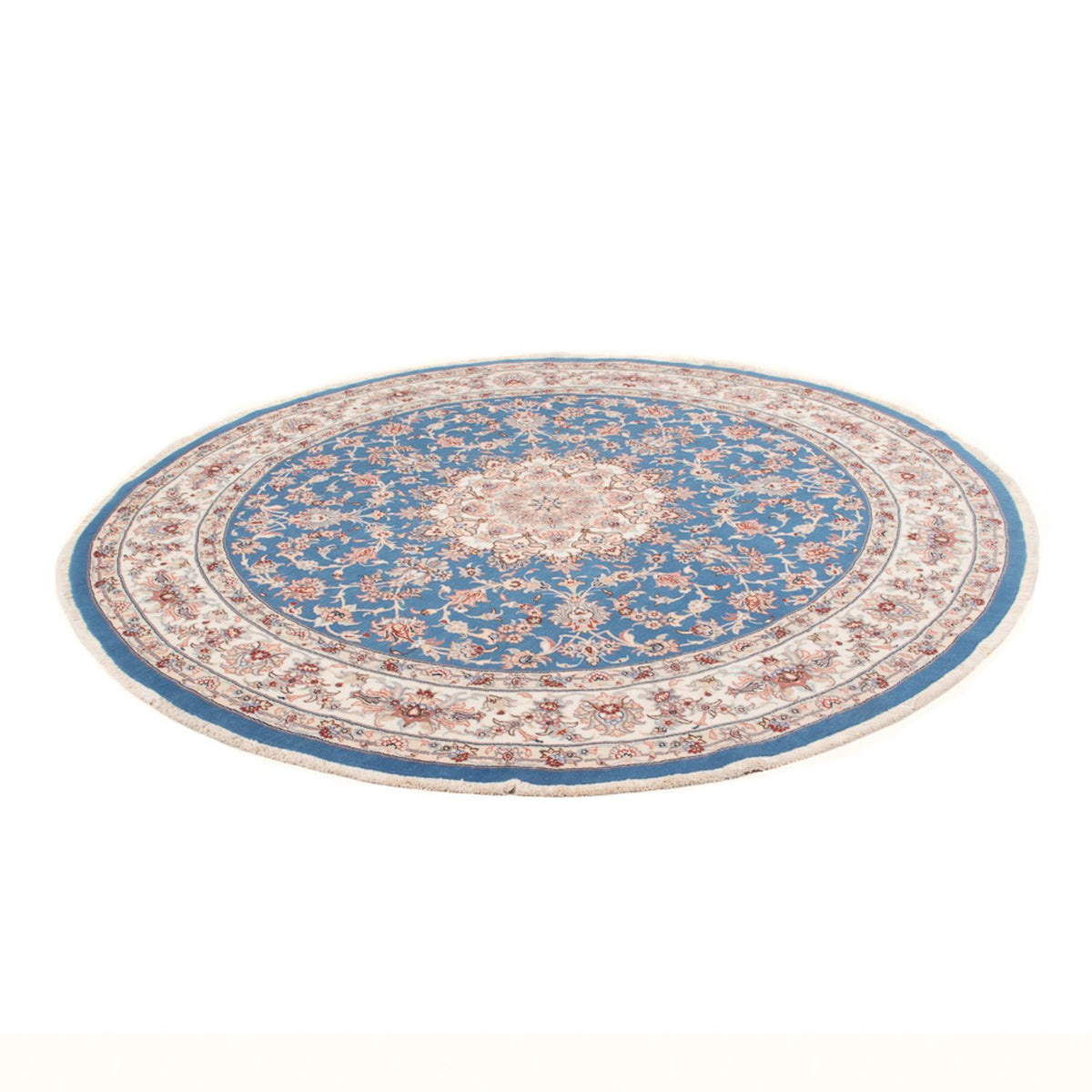 Tapis persan - Tabriz - Royal ronde  - 200 x 200 cm - bleu