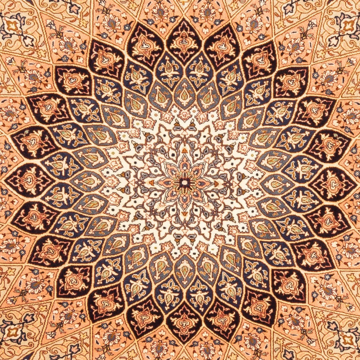 Tapis persan - Tabriz - Royal carré  - 200 x 200 cm - beige clair