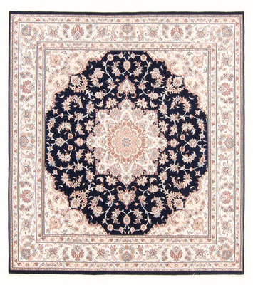 Tapis persan - Tabriz - Royal - 220 x 198 cm - bleu foncé
