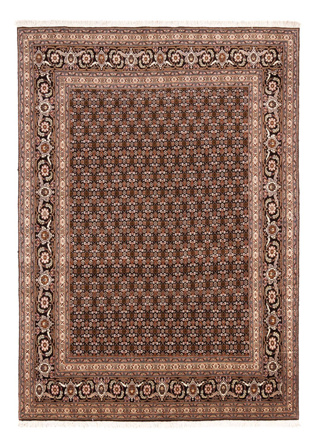 Tapis persan - Tabriz - Royal - 237 x 178 cm - bleu foncé