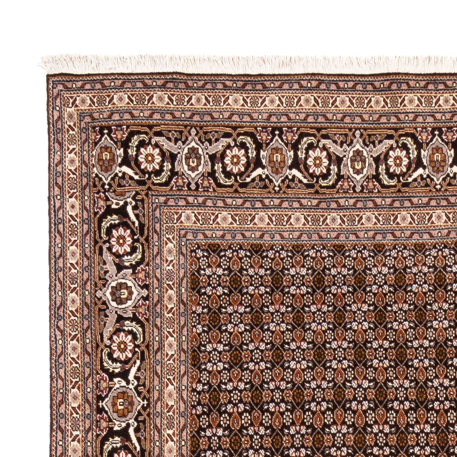 Tapis persan - Tabriz - Royal - 237 x 178 cm - bleu foncé
