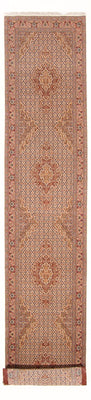 Tapis de couloir Tapis persan - Tabriz - Royal - 400 x 78 cm - beige