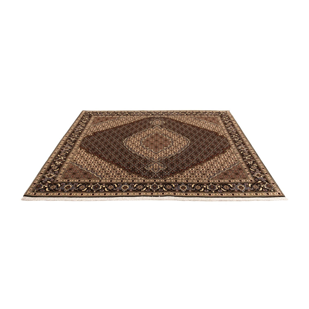 Tapis persan - Tabriz - Royal carré  - 203 x 198 cm - beige foncé