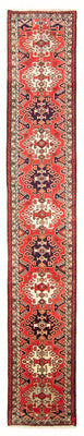 Tapis de couloir Tapis persan - Nomadic - 395 x 80 cm - rouge