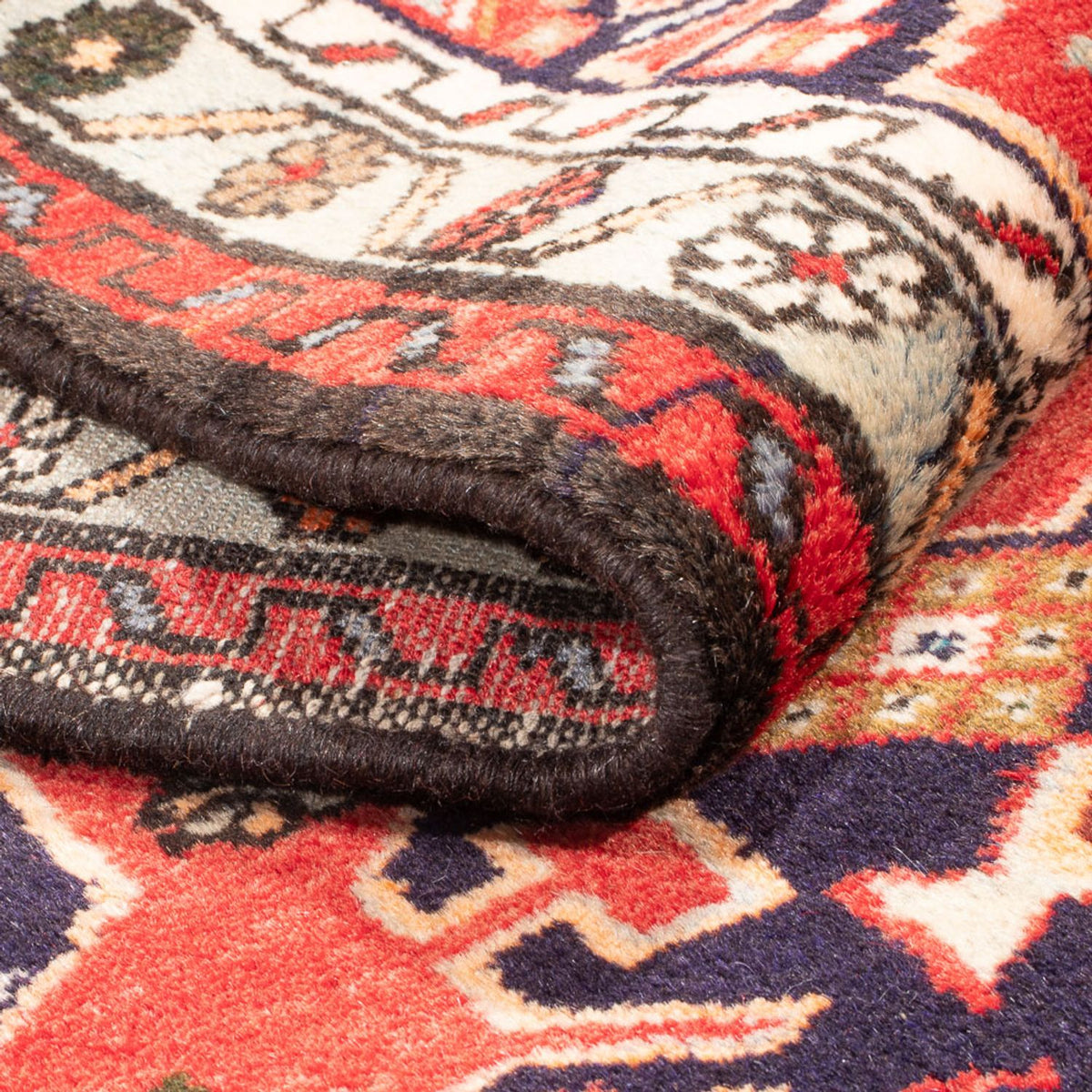 Tapis de couloir Tapis persan - Nomadic - 395 x 80 cm - rouge