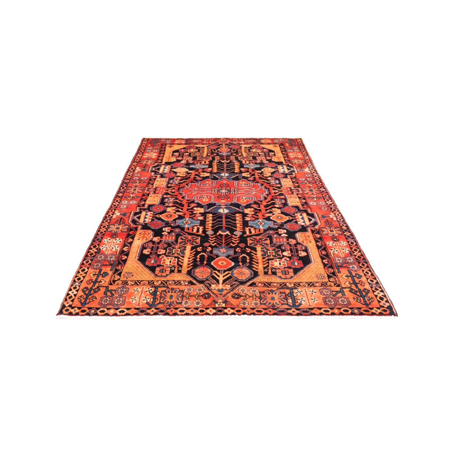 Tapis persan - Nomadic - 275 x 153 cm - bleu foncé
