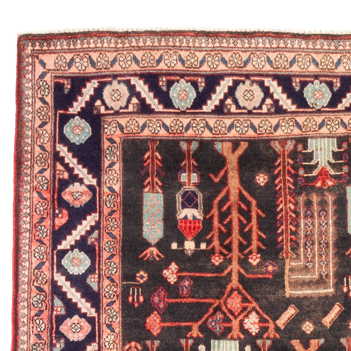 Tapis persan - Nomadic - 270 x 152 cm - bleu foncé