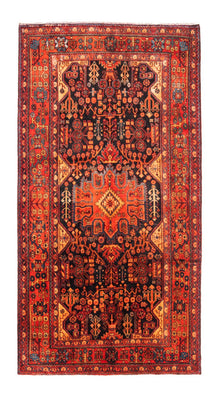 Tapis persan - Nomadic - 310 x 160 cm - bleu foncé