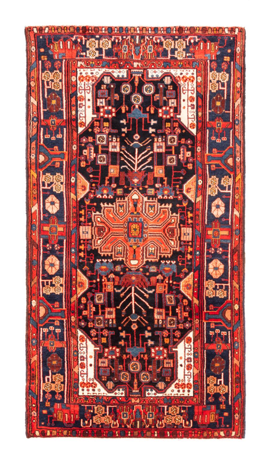 Tapis de couloir Tapis persan - Nomadic - 295 x 140 cm - bleu foncé