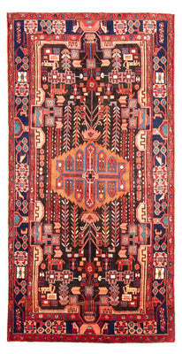 Tapis persan - Nomadic - 280 x 150 cm - bleu foncé