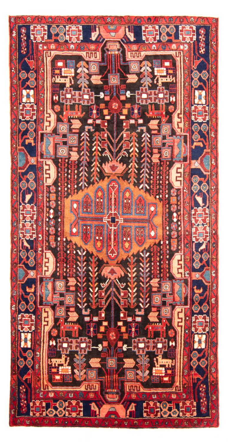 Tapis persan - Nomadic - 280 x 150 cm - bleu foncé
